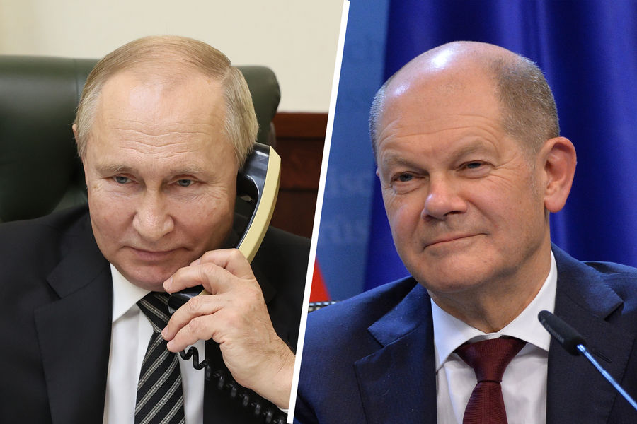 Состоялся телефонный разговор Владимира Путина с Федеральным канцлером Германии Олафом Шольцем